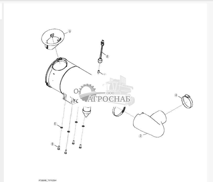 Система впуска воздуха (двигатель 4045TT096) 